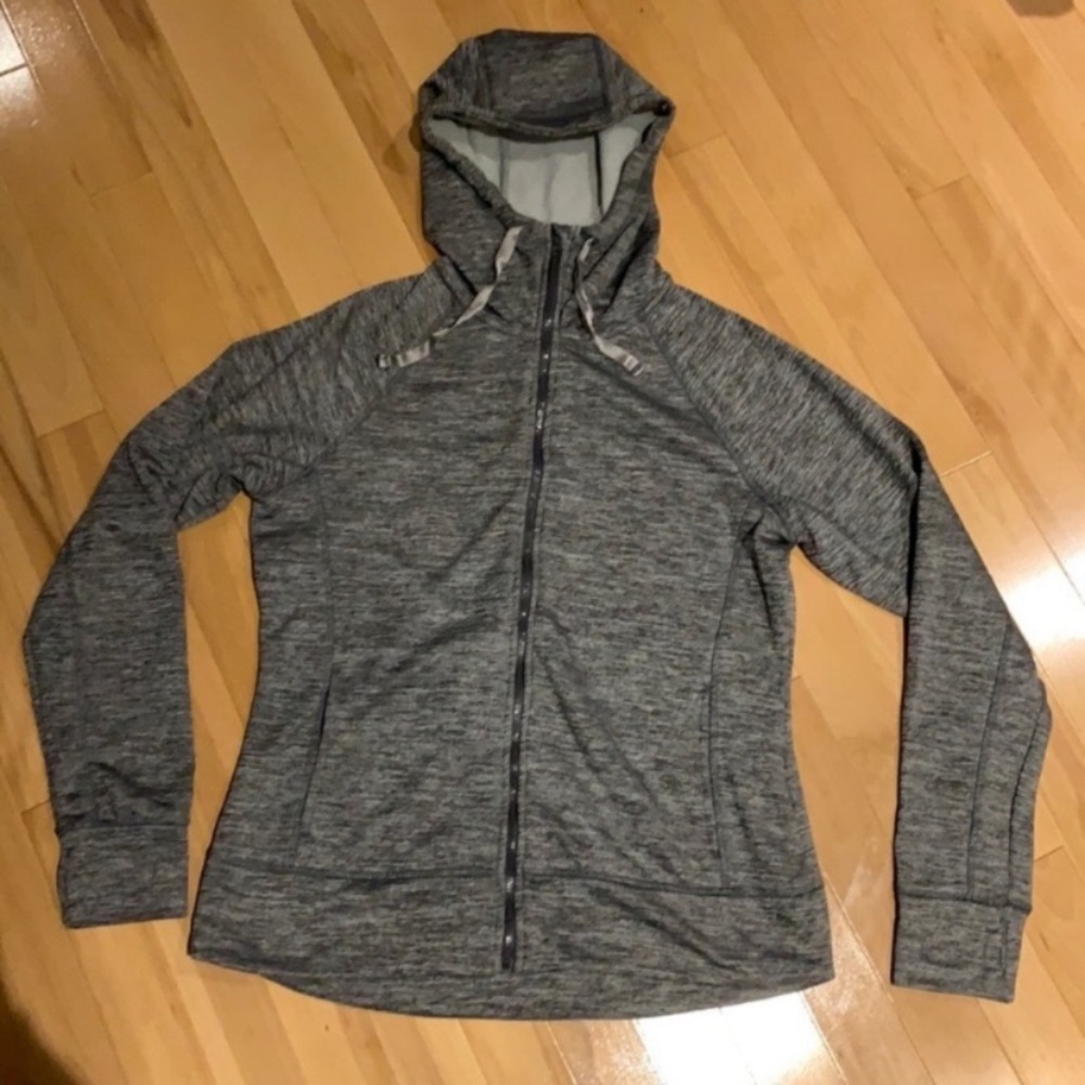 💥2/$30💥 VEUC Joe Fresh Grey speckled full zip Hoodie - size L